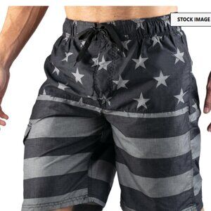 Kanu Surf Infinite Mens Flag II Swim Trunks Quick-Dry Bathing Suit 5X New 9"